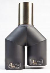 WLM Customs WLM-BLK2x63 Подвійний вихлопний наконечник WLM Black Y-PIPE 2x63,5