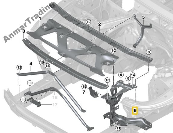 BMW OE 51647375325 Кронштейн лампи окуляра BMW G11 G12