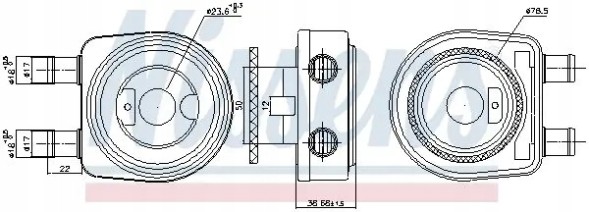 Nissens 90780 Радіатор мастила двигуна 90780 nissens hyundai