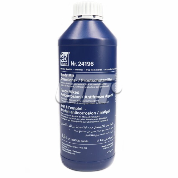 24196 FEBI BILSTEIN Охолоджуюча рідина Febi G11 синій 1 5л