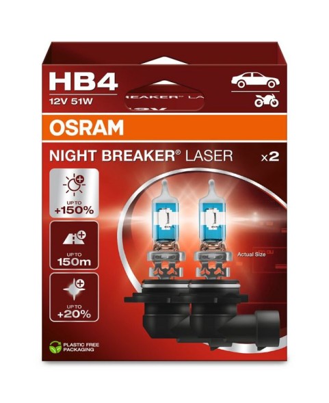 9006NL 2HB OSRAM Автолампа Osram HB4 12V 51W P22D к т 2 шт
