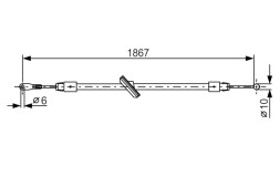 1987482028 BOSCH ТРОС ГАЛЬМIВНИЙ