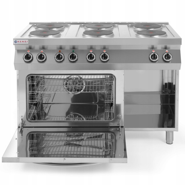 Китай WEW-SC-HP-1006018 Електрична плита Hendi 6x2.6кВт з духовкою GN1/1 120см для гастрономії, сертифікат CE