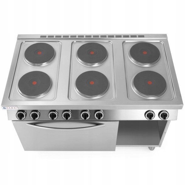 Китай WEW-SC-HP-1006018 Електрична плита Hendi 6x2.6кВт з духовкою GN1/1 120см для гастрономії, сертифікат CE