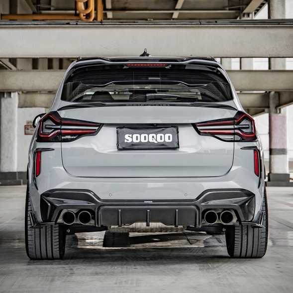 Китай T-309 Карбоновий спойлер на дах BMW X3M F97 / F97 LCI, стиль SQ (Dry-Carbon)