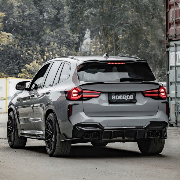 Китай T-309 Карбоновий спойлер на дах BMW X3M F97 / F97 LCI, стиль SQ (Dry-Carbon)