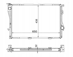 NRF 53722 Охолоджувач води bmw 5 e39 95-00/bmw 7 94-01 525 tds
