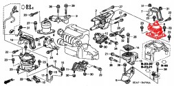 Febest HM-CLATRR Б/у подушка двигателя задняя автомата honda accord cl acura tsx 2002-2008