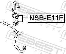 NSB E11F FEBEST ВТУЛКА ПЕРЕДНЬОГО СТАБІЛІЗАТОРА D22