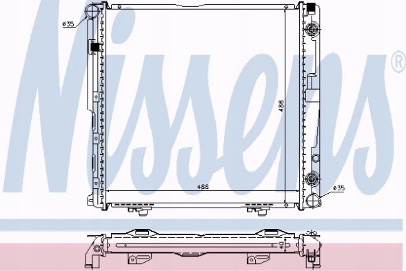 Nissens 62751A Радіатор охолодження двигуна mercedes e-class в 124 84- 200