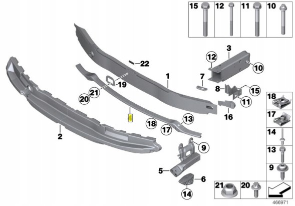 BMW OE 51118050735 Балка поперечна передня BMW F20 F21