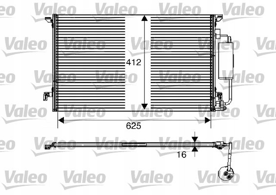 Valeo 817712 Valeo охолоджувач кондиціонера saab
