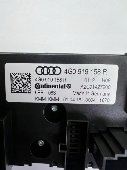 Audi OE 4G0919158R N23 ОРГ ПАНЕЛЬ КОНДИЦІОНУВАННЯ ПОВІТРЯ ЗАДНЯ AUDI A7 C7 4G0919158R