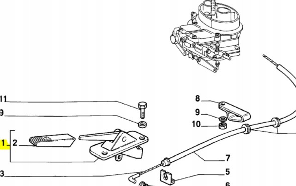Fiat OE ВАЖЕЛЬ ДОДАТКОВОГО КЕРУВАННЯ ПОВІТРЯ FIAT 126 OE 7558585