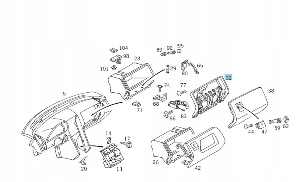 Mercedes-Benz OE КРИШКА КОРПУСУ БУФЕРА ОБМІНУ MERCEDES КЛАС C OE A2026800498