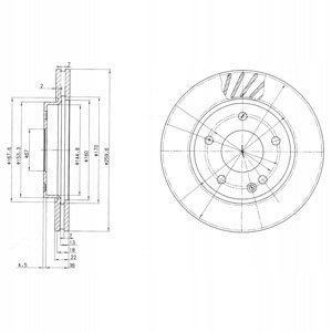 Delphi BG3395,LP1401 Передні диски та колодки DELPHI MERCEDES A W168 A 14