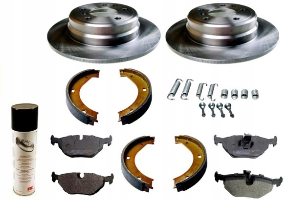 Maxgear ALL3158A Гальмівні диски, колодки, гальмівні супорти комплект BMW 5 E34 ЗАДНІЙ KPL 300мм x 10мм