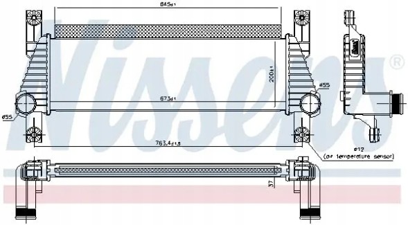 Nissens 96222 Інтеркулер охолодження повітря 96222 nissens ford