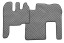 V-maxzone Part VIC-127557 Килимки підлоги ЕКО-Шкіра стьобані (2 шт.) Сірі на всю підлогу RVI