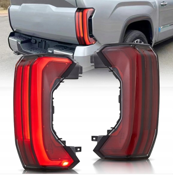 VLAND YAB-TDR-2068 RED TOYOTA TUNDRA 2022-2024 ЗАДНІ ЛІХТАРІ КОМПЛЕКТ ПОВНИЙ LED VLAND ЧЕРВОНІ
