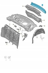 Audi OE НОВИЙ ОРИГІНАЛЬНИЙ AUDI 8K9813307C ЗАДНЯ ПАНЕЛЬ КУЗОВА