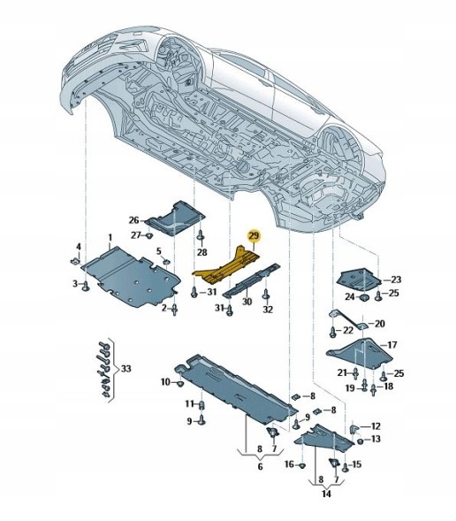Audi OE 4K080334101C НАКЛИК ПІДЛОГИ СЕРЕДНЯ ПОПЕРЕЧИНА AUDI A6 A7 C8 Автосалон