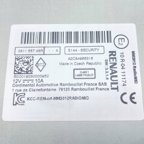 Renault OE 281155748R 281153156R ОЕ Радіо Renault Master III Opel Movano B Nissan NV400 281155748R