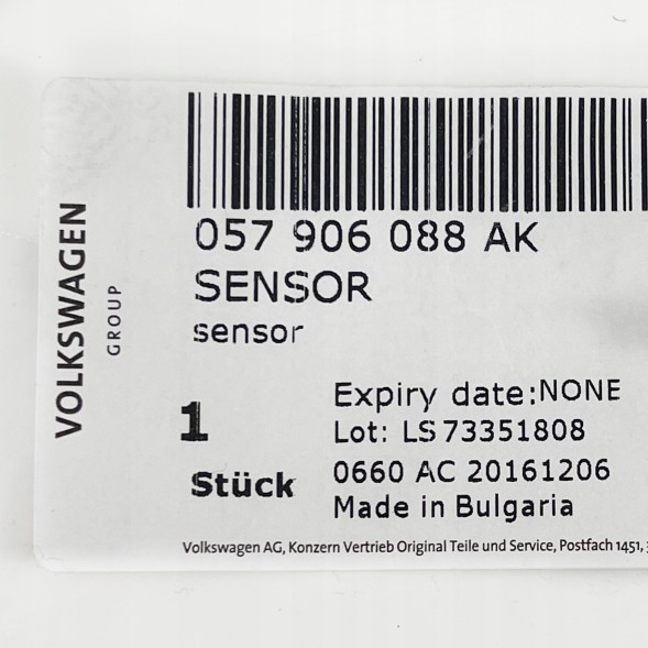 Volkswagen OE Датчик температури вихлопних газів 057906088AK 4.0 TDI