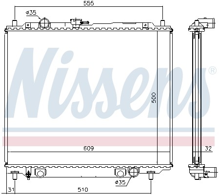 62801 NISSENS Радіатор системи охолодження
