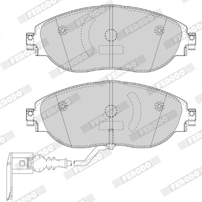 FDB4425 FERODO Комплект гальмівних колодок з 4 шт дисків