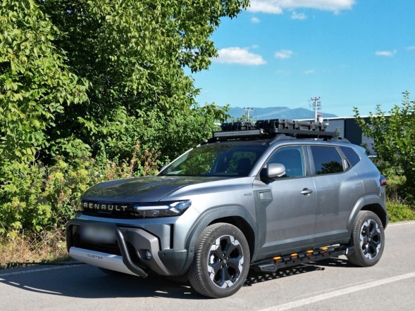 Китай 5030PWT24 Передній захист Dinamic чорний кенгурятник Dacia Duster 2024-