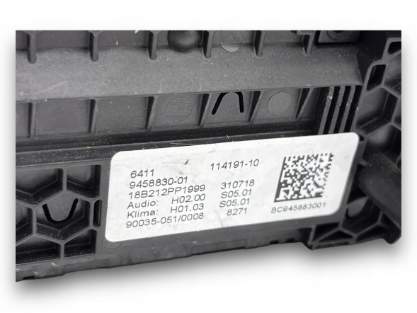 BMW OE 6476 BMW G11 G12 ПАНЕЛЬ КОНДИЦІОНУВАННЯ ПОВІТРЯ 6411114191 РАДІО !J