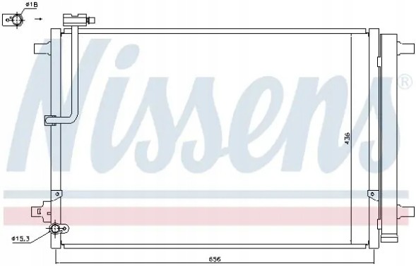 Nissens 940329 Конденсатор радіатора кондиціонування повітря з осушувачем