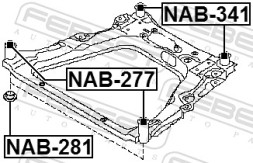 NAB 341 FEBEST Сайлентблок