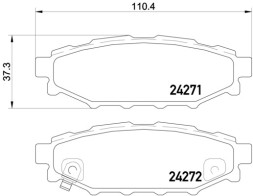 P78020 BREMBO Комплект гальмівних колодок з 4 шт дисків