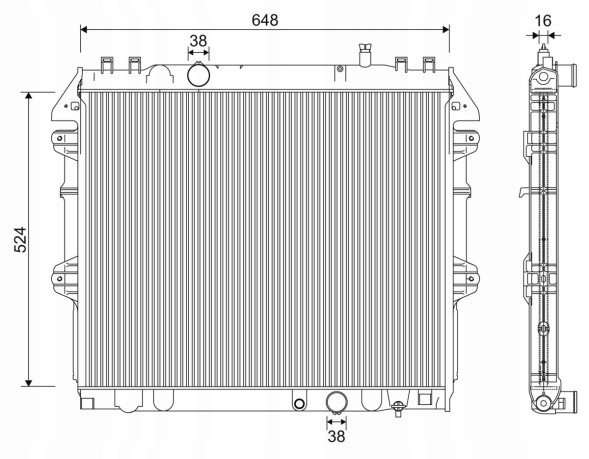 Valeo 701345 Радіатор, система охолодження двигуна valeo 701345