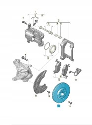 Volkswagen OE 1EA615301 Гальмівний диск (вентильований) ASO VW SEAT