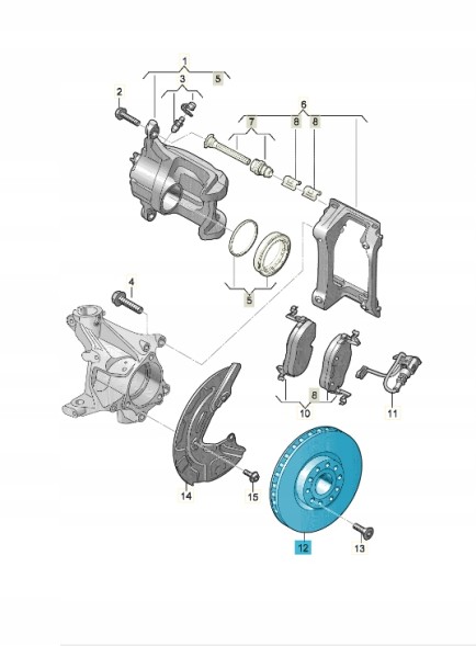 Volkswagen OE 1EA615301 Гальмівний диск (вентильований) ASO VW SEAT
