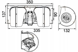 Hella 8EW 351 024-491 HEL/ZS Вентилятор hella 1672646 1331270 742450n