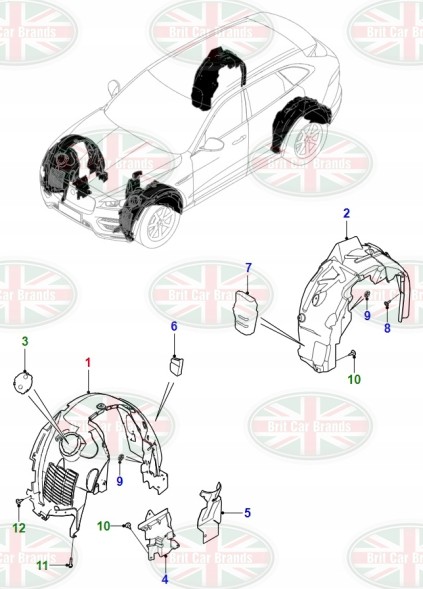 Jaguar OE Колісна арка передня ліва Jaguar F-Pace X761 T4A13096 HK8316A574AE