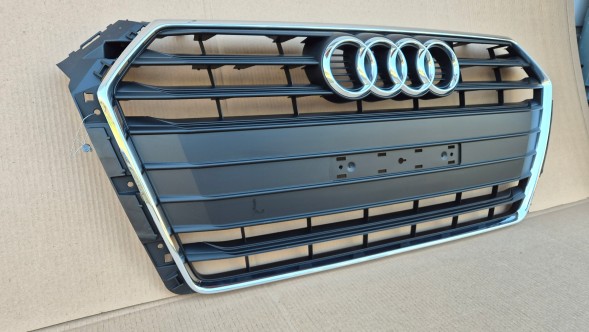 Audi OE GRILL ATRAPA CHŁODNICY AUDI A4 B9 8W0 PRZEDLIFT 2015-2019 CZARNY PLASTIK + CHROM MAŁA TABL Решітка радіатора GRILL Audi A4 B9 8W0 8W 15-19 ОРИГІНАЛ 8W0853651D AB НОВА