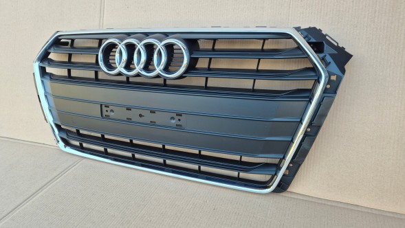 Audi OE GRILL ATRAPA CHŁODNICY AUDI A4 B9 8W0 PRZEDLIFT 2015-2019 CZARNY PLASTIK + CHROM MAŁA TABL Решітка радіатора GRILL Audi A4 B9 8W0 8W 15-19 ОРИГІНАЛ 8W0853651D AB НОВА