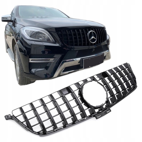 Automaniac A166040 ЗНЯТТЯ РЕШІТКИ БЛИСКОВИХ MERCEDES ML W166 2011-2015 PANAMERICANA AMG GT ПОВНІСТЮ ЧОРНИЙ