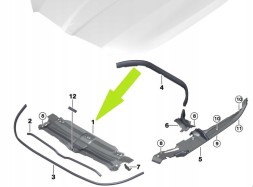 Китай BMV51765A12203 НАКЛАДКА КРИШКИ ВЕРХНЬОЇ ПАНЕЛІ РАДІАТОРА BMW 5 G60 51765A12203