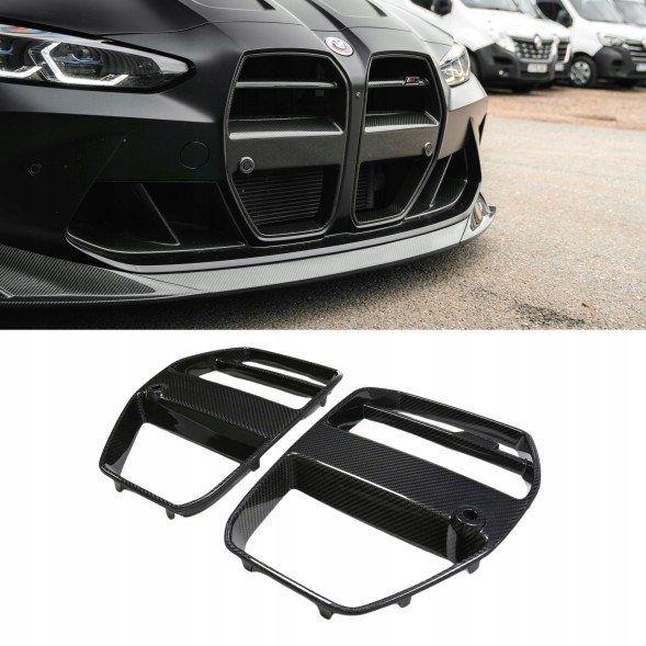 Китай 00520429858 ГРИЛЬ НИРКИ АТРАПА РАДІАТОРА V STYLE BMW M3 G80 G81 G82 G83 КАРБОН