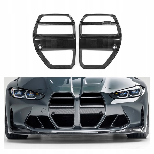 Китай 00520429858 ГРИЛЬ НИРКИ АТРАПА РАДІАТОРА V STYLE BMW M3 G80 G81 G82 G83 КАРБОН