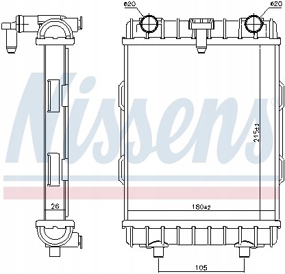 Nissens 606645 Радіатор, система охолодження двигуна nissens 606645