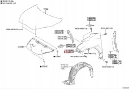 Toyota OE Переднє ліве крило TOYOTA GR YARIS Gen 1 Gen 2 OEM 5381252600 НОВЕ ОРИГІНАЛ