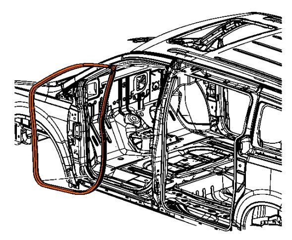 Mazda OE C23568912A УЩІЛЬНЮВАЧ ПОРОЖНИНИ ПЕРЕДНІХ ЛІВИХ ДВЕРЕЙ ОРИГІНАЛ MAZDA 5 2005-2016