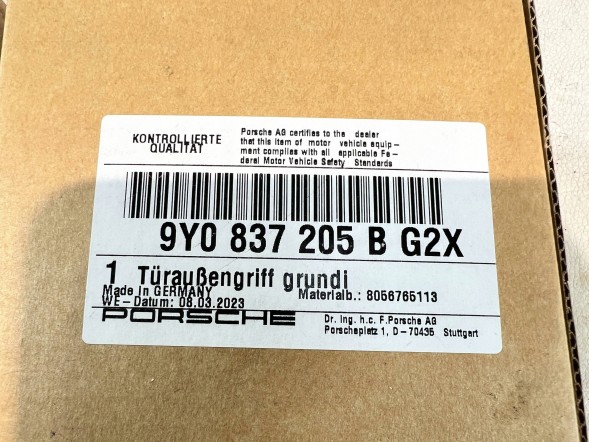 Porsche OE 9Y0837205 pmi150921 ДВЕРНА РУЧКА ЗОВНІШНЯ ЛІВА PORSCHE CAYENNE 9Y0837205